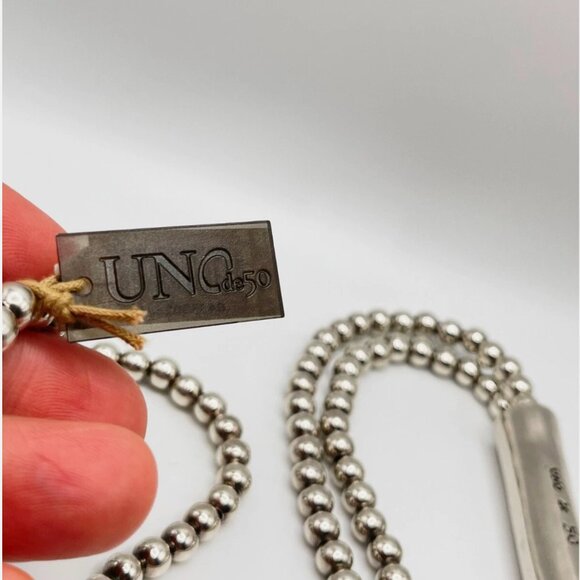 NWT Uno De 50 Jellyfish Long Statement Beaded Necklace Tassel BOLO Silver Plated - Picture 11 of 16